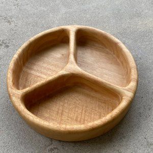Divided Wooden Serving Dish. used